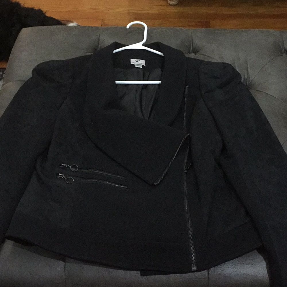 Black Zipper Blazer/Jacket